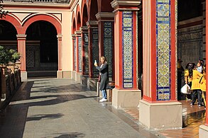 The Sevillian azulejos dated to 1606[3] in the cloister