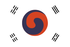 Flag of Joseon (1882–1897) and the Korean Empire (1897–1910)