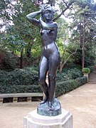 Jove de la trena (1928), de Josep Viladomat, Jardins de Laribal.