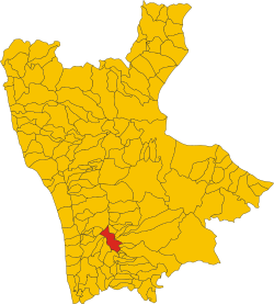 Cosenza within the Province of Cosenza