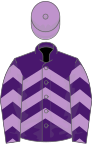 PURPLE and MAUVE CHEVRONS, mauve cap