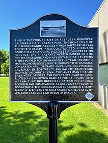 Aberdeen Pheasants SABR Historical Marker