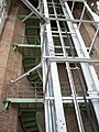 Español: Escalera caracol, usada para mantenimiento, y hueco del ascensor en la Torre de Jesús, dentro de la Catedral de La Plata, Provincia de Buenos Aires, Argentina.