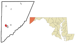 Location of Oakland, Maryland