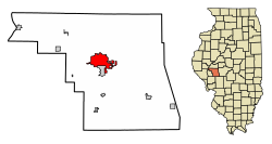 Location in Morgan County, Illinois