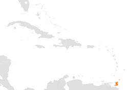 Map indicating locations of Saint Kitts and Nevis and Trinidad and Tobago