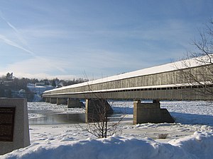 Hartland Bridge in de winter