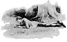 Holmes examining the ground