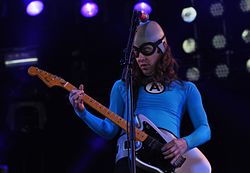 Fowles performing with The Aquabats in December 2012.