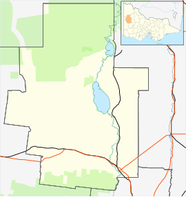 Lorquon is located in Shire of Hindmarsh