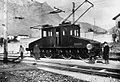 Image 21A prototype of a Ganz AC electric locomotive in Valtellina, Italy, 1901 (from Rail transport)