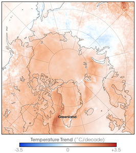 NASA Arctic Temperature Change 1981-2007