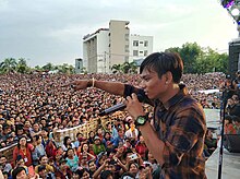 Phyo Myat Aung performing at Hinthada