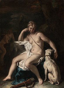 Diane et son chien Sebastiano Ricci, 1717-1720 Getty Center, Los Angeles[12]