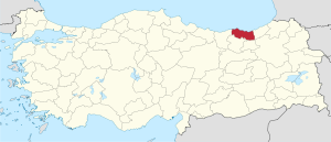 Location of ترابزون Province in Turkey