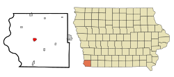 Location of Sidney, Iowa