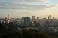 Downtown buildings at dawn 仙台城址より望む市街