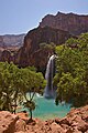 Image 4Presence of colloidal calcium carbonate from high concentrations of dissolved lime turns the water of Havasu Falls turquoise. (from Properties of water)