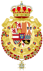 Coat of arms as King of Spain[8]