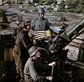 Image 54A group of Finnish soldiers operating a Bofors gun during the Continuation War in 1943 (from History of Finland)