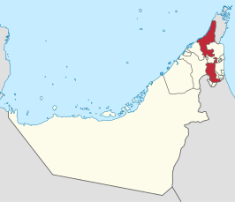 Kaart van Ras al Khaimah