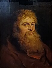 Peter Paul Rubens - Cabeça de homem barbado, 1617-1618.