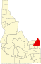 Comitatul Fremont map