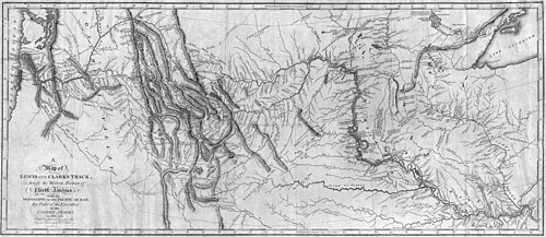 Map of Lewis and Clark's Track across North America