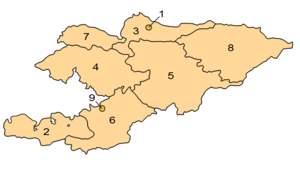 Províncias do Quirguistão.