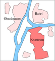 Mappa skematika taż-żona metropolitana ta' Khartoum