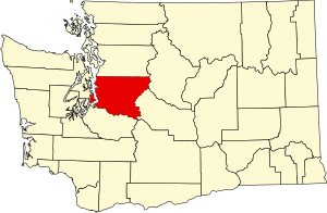 Map of Washington highlighting King County