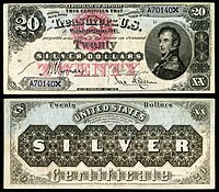 $20 Silver Certificate, Series 1878, Fr.307, depicting Stephen Decatur