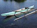 Image 27A common fishing canoe va'a with outrigger in Savaiʻi island, Samoa, 2009 (from Polynesia)