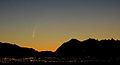 Coucher derrière les Andes, à Bariloche, en Argentine, le 17 janvier.