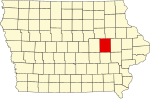 State map highlighting Benton County