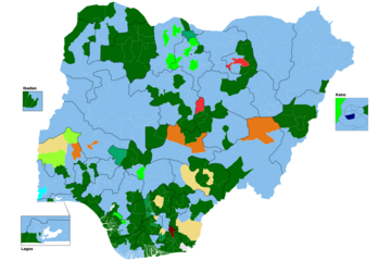 Map of House composition by party