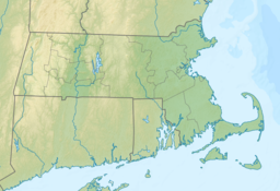Location of Walden Pond in Massachusetts, USA.
