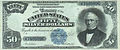 Vuoden 1891 50 dollarin seteli. 50 dollarin setelissä on kuvattuna Edward Everett.