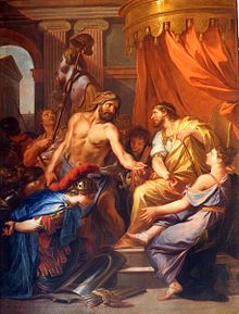 Daniel Sarrabat - Hercule apporte à Eurysthée la ceinture de la reine des Amazones.jpg