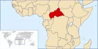 Location of the Central African Republic