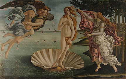 Sandro Botticelli, Narodziny Wenus, ok. 1485, Galeria Uffizi