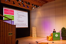 Photo of opening ceremony at Wikimania 2019 where Small Wiki Toolkits was introduced as a focus area