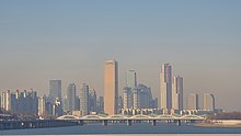 Skyscrapers in Yeouido, the longest one is 63 building