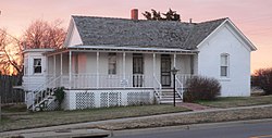 Fotografi av Carrie Nations bolig i Arkansas