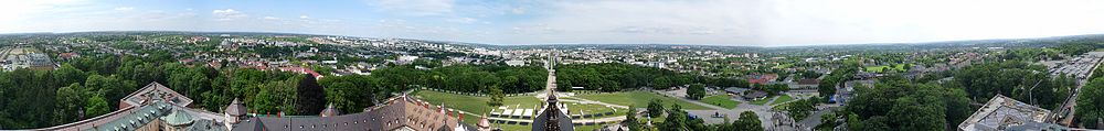 Panorama of Częstochowa. View from the Jasna Góra monastery tower