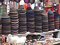 Image 40Traditional Handmade hats for sale at the Otavalo Artisan Market in the Andes Mountains of Ecuador (from Culture of Ecuador)