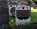 Painted headstone...