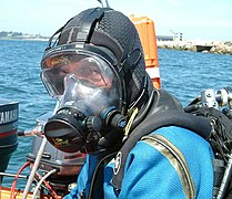 A full face mask covers the eyes, nose and mouth.