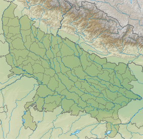 Map showing the location of Okhla Sanctuary