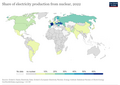 Image 76Share of electricity production from nuclear, 2022 (from Nuclear power)